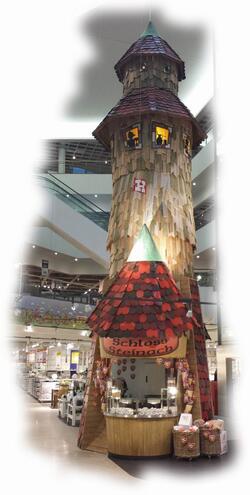 Hoeffner Fuerth Turm im Lichthof Kuenstlerische Holzgestaltung Kulturinsel Einsiedel