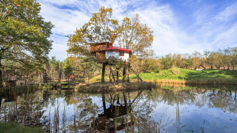 Abenteuer-Freizeitpark Kulturinsel Einsiedel Baumhaus-Hotel Holzgestaltung Bergmann